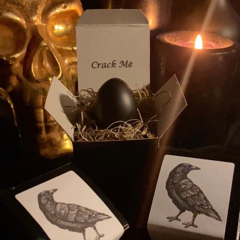 Halloween Invitation Raven Egg