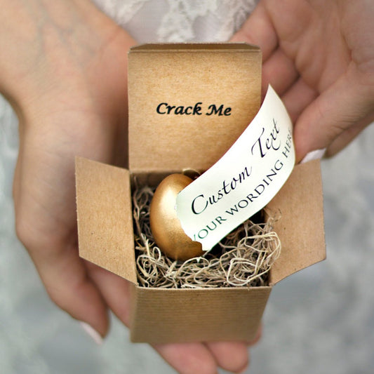 Christmas Pregnancy Announcement - Stocking Stuffer - Gold Egg -Grandparent Announcement -Unique Custom For Him For Her Reveal Gift Surprise