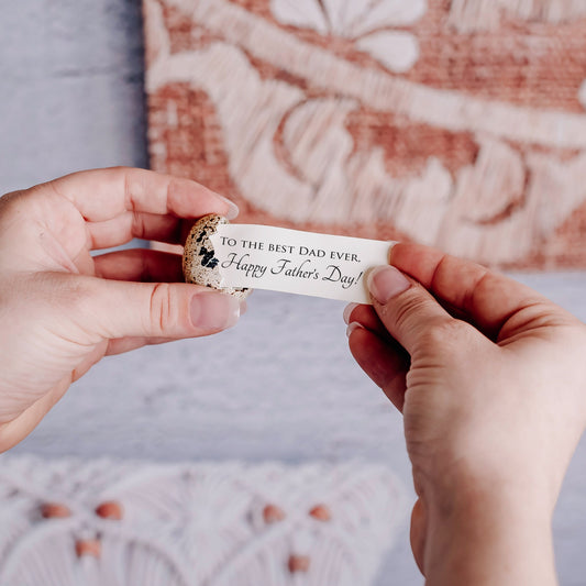 Greeting Card for Dad - Father's Day Gift - Unique Father's Day Idea - Quail Egg Card Message - Gift