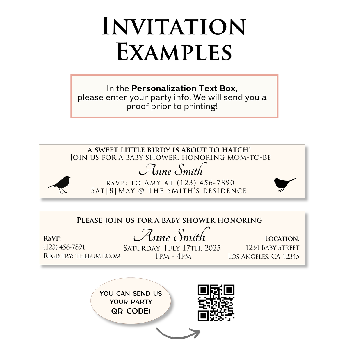Kingfisher Baby Shower Invitations