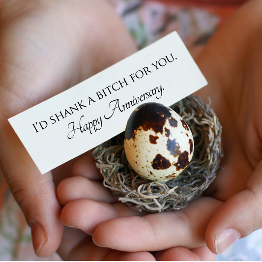 Irreverent Anniversary 3D Egg Card