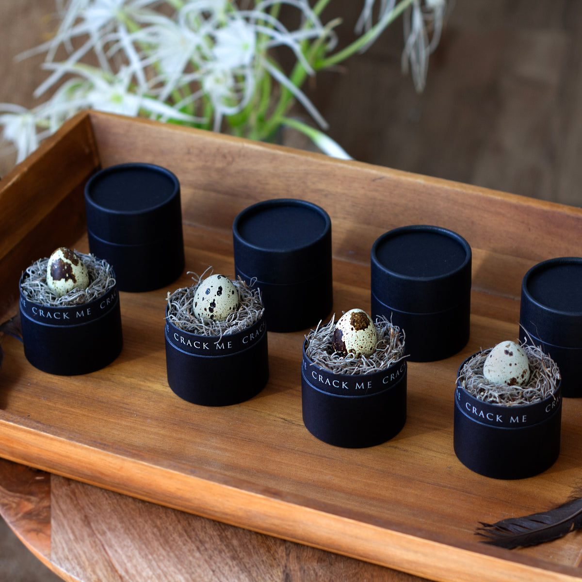 Classic Black Bridal Proposal Egg