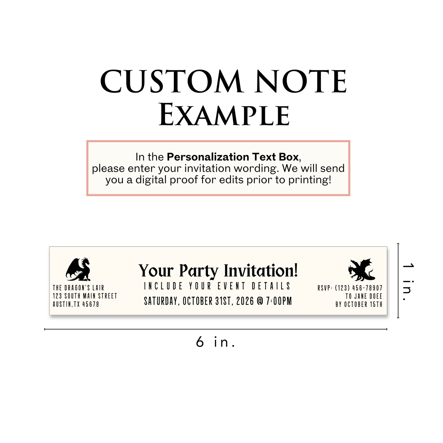 Dragon Bridal Shower Invitations