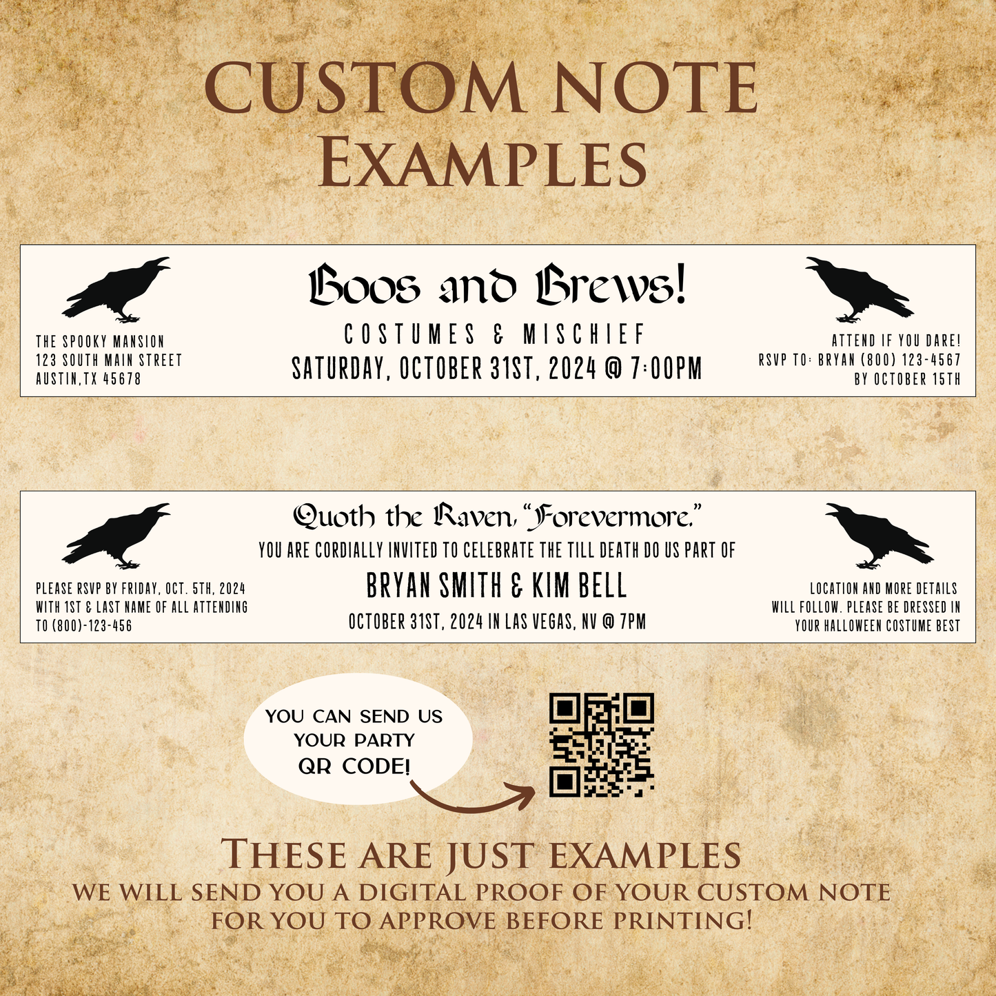 Halloween Invitation Raven Egg