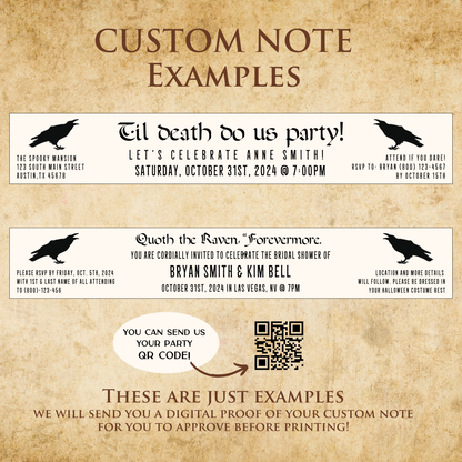 Gothic Bridal Shower Invites