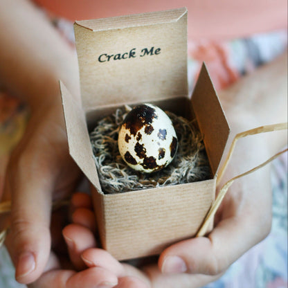 Custom Greeting Card- Quail Egg Card - Holiday Card - Proposal - Valentine's Day - Invitation - Gift - Crack Me!