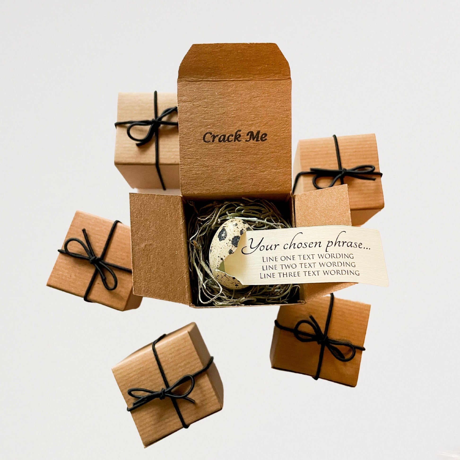 Custom Greeting Card- Quail Egg Card - Holiday Card - Proposal - Valentine's Day - Invitation - Gift - Crack Me!