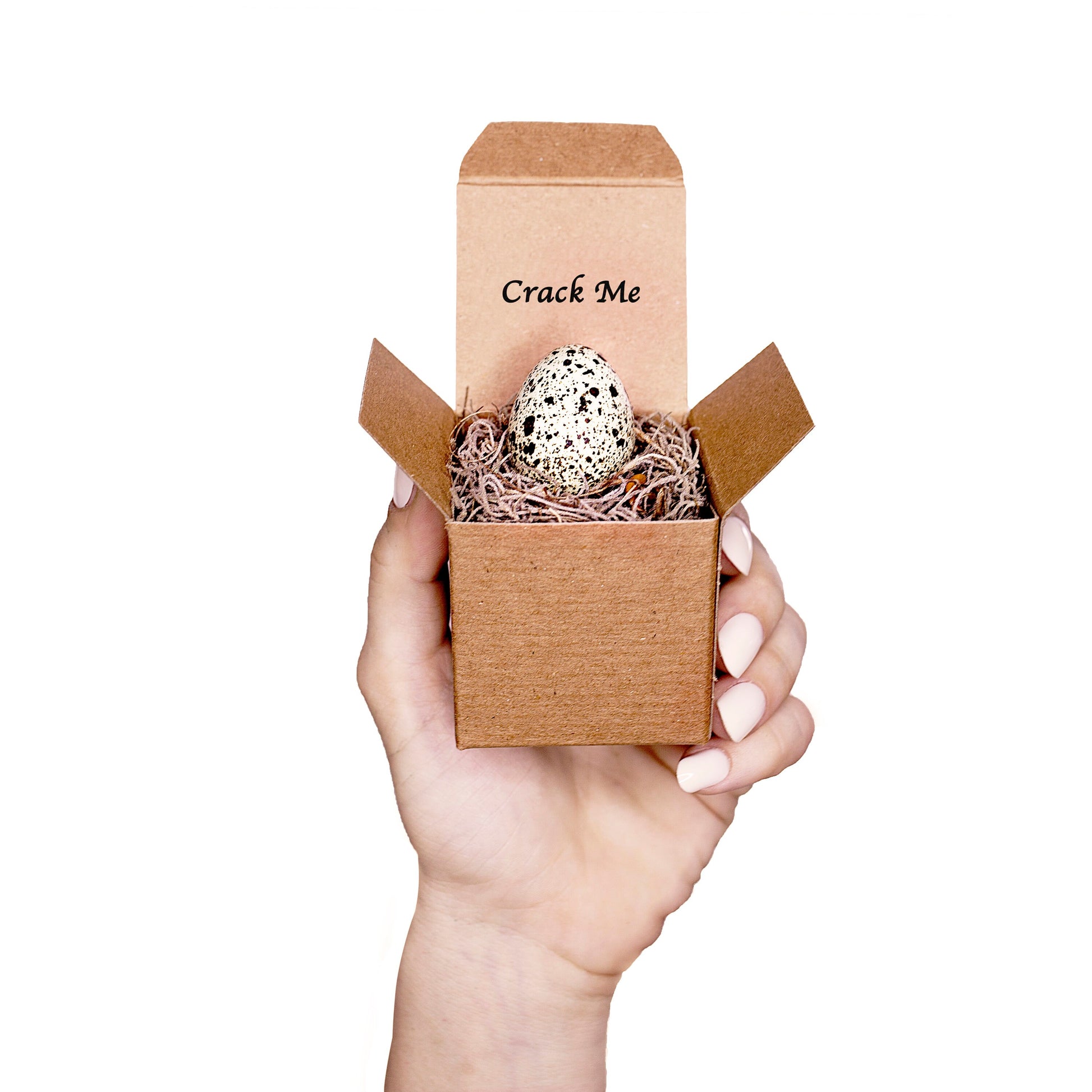 Custom Greeting Card- Quail Egg Card - Holiday Card - Proposal - Valentine's Day - Invitation - Gift - Crack Me!