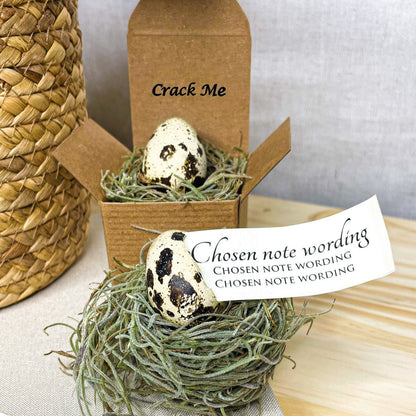 Greeting Card for Dad - Father's Day Gift - Unique Father's Day Idea - Quail Egg Card Message - Gift
