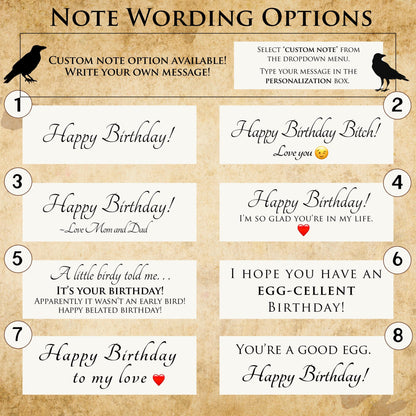 Gothic Birthday Card - Unique Birthday Raven Egg Crack Me! - Custom Birthday Card - Happy Birthday Pun - Birthday Gift - Boyfriend Birthday