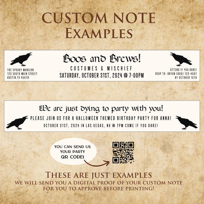 Halloween Party Invitation - 3D Raven Egg favors - Creepy Goth Custom Black "Crow" Egg Invites for Your Unique Event, wedding invitation,