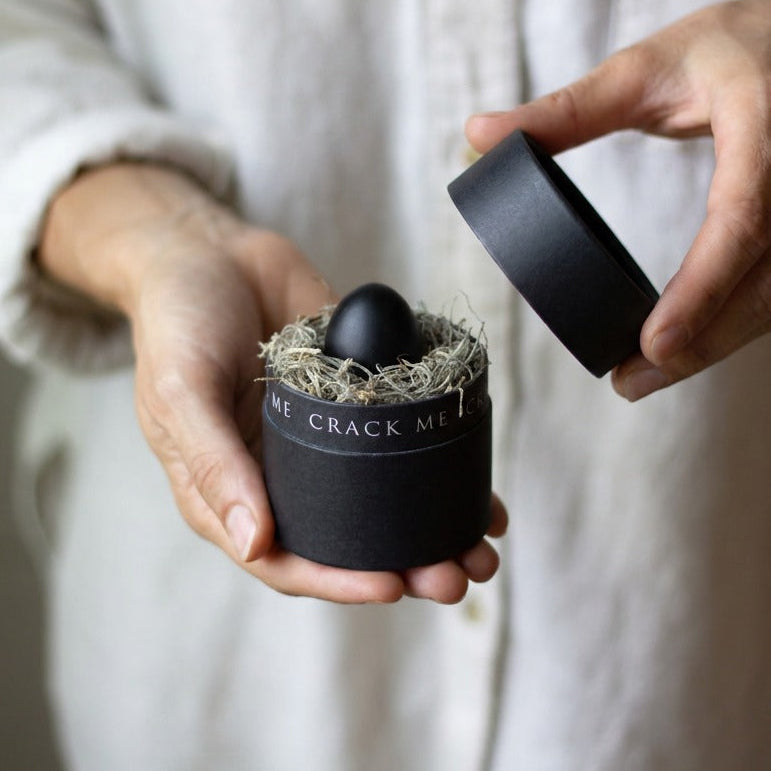 Classic Black Bridal Proposal Egg